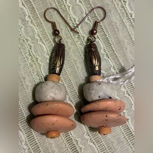 Ceramic & Gold Earrings